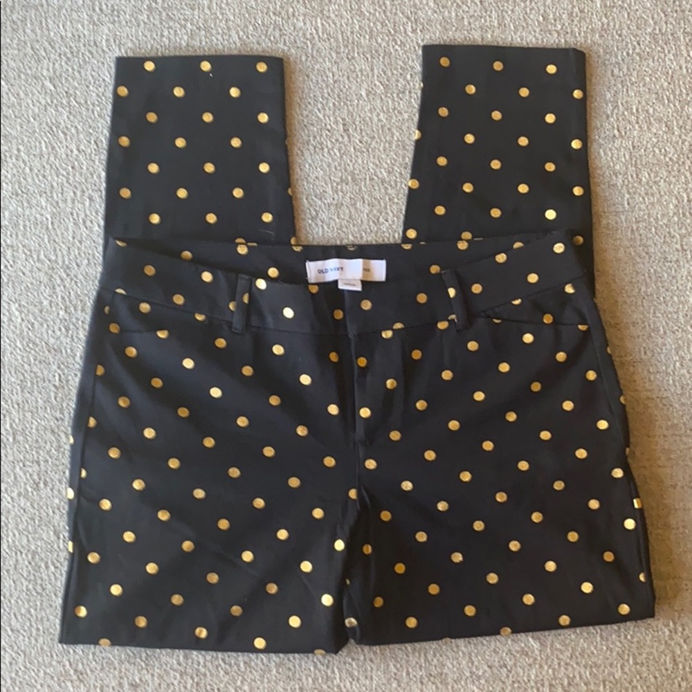 Metallic Gold Dot - Mid-Rise Pixie Ankle Pant 👖